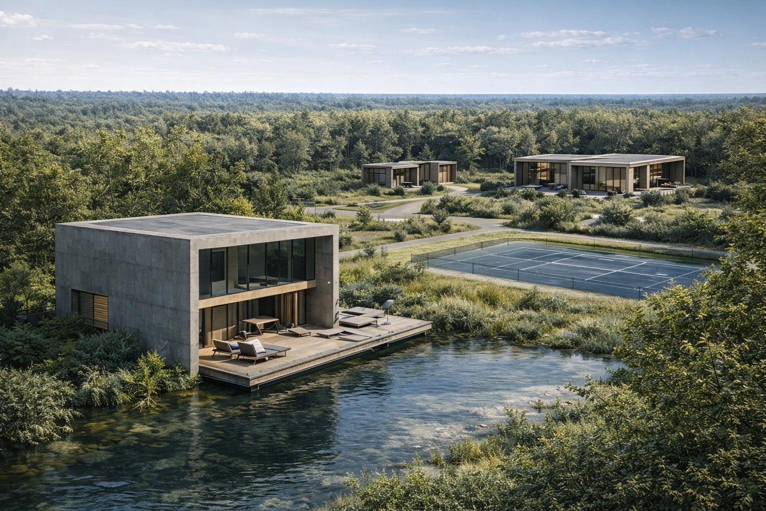 Резиденции с теннисным кортом